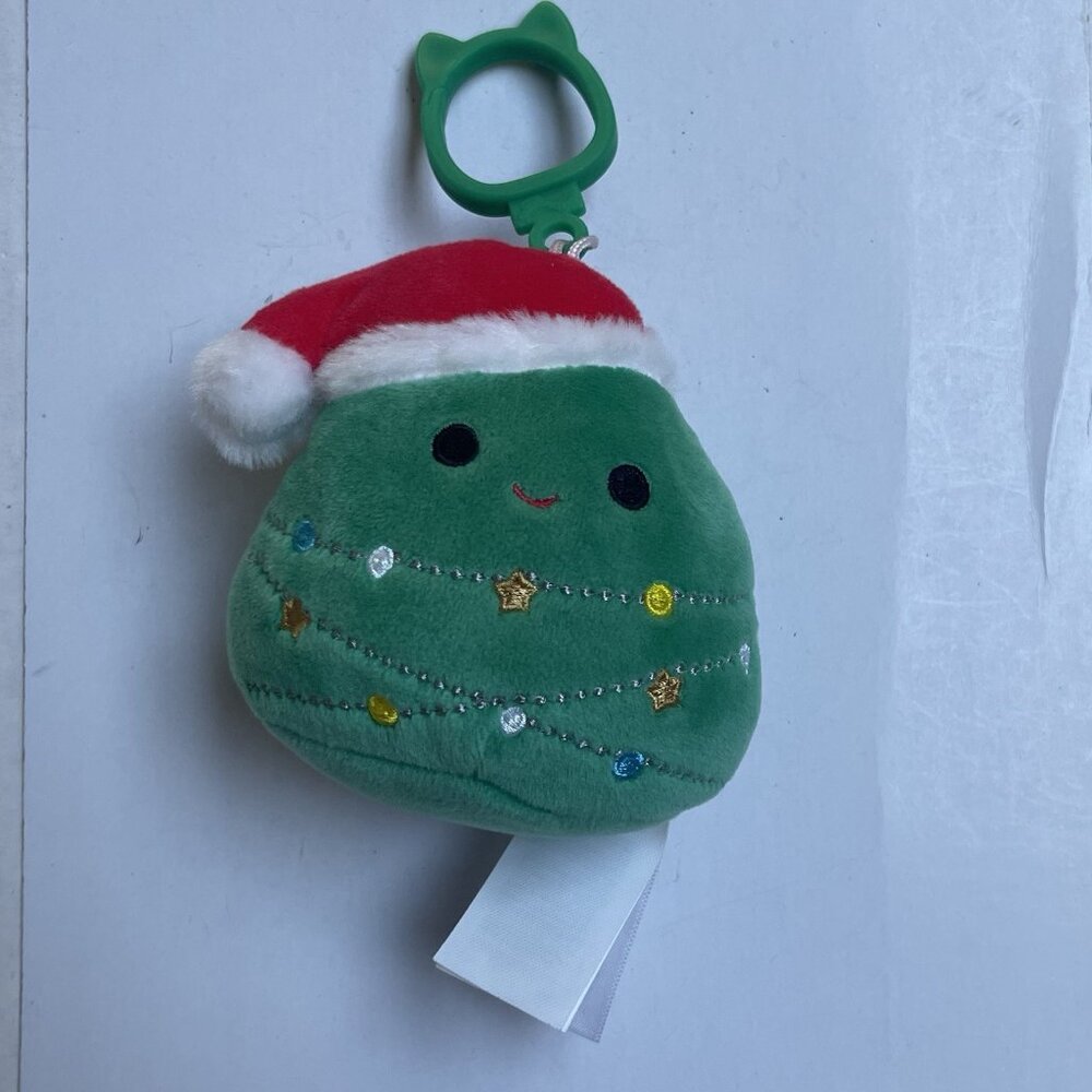 Squishmallows Jazwares Andy The Christmas Tree Clip On Stuffed Toy Gift Ornament